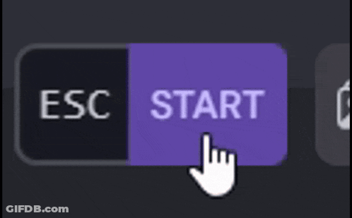 A Hand Is Pointing At The Esc And Skip Button GIF