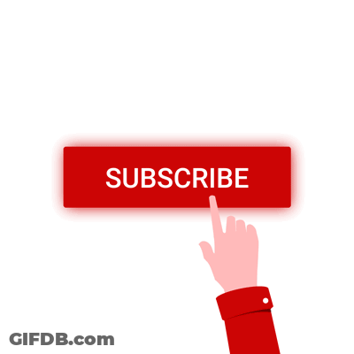 A Hand Is Pressing A Red Subscribe Button With Its Finger GIF