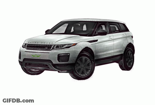 A Hand Is Reaching Out Towards A Range Rover GIF