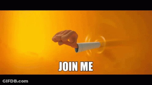 A Hand Is Sticking Out Of A Hole With The Words Join Me Written On It GIF