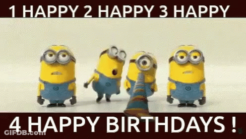 A Happy 2 Happy 3 Happy 4 Happy Birthdays Sign GIF
