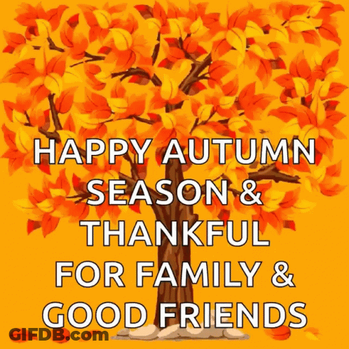 A Happy Autumn Season And Thankful For Family And Good Friends GIF