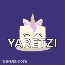 A Happy Birthday Greeting Card With A Unicorn Cake And Candles . GIF
