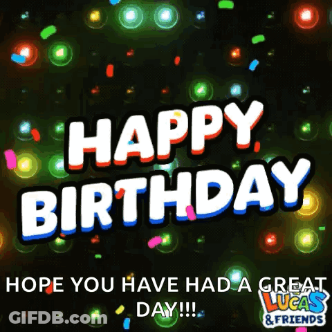 Lucas And Friends Birthday Greeting Card GIF