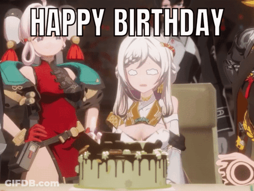 A Happy Birthday Greeting Is Displayed On A Video Game Screen GIF