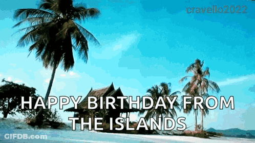 A Happy Birthday Message From The Islands GIF