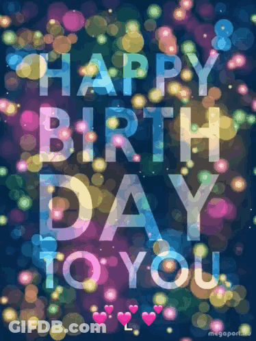 A Happy Birthday To You Greeting Card With Hearts GIF