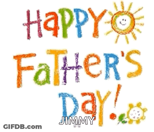 A Happy Father 'S Day Card With A Butterfly And Sun GIF