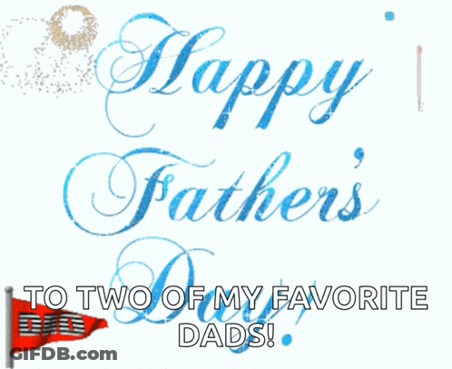 A Happy Father 'S Day Card With A Red Flag GIF