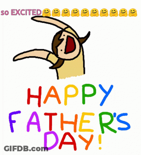 A Happy Father 'S Day Greeting Card With A Cartoon Woman GIF