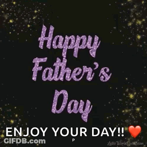 A Happy Father 'S Day Greeting Card With A Heart GIF