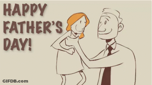 A Happy Father 'S Day Greeting Card With A Man And A Woman GIF