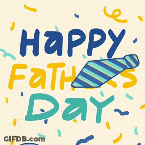 A Happy Father 'S Day Greeting Card With A Soccer Ball And A Game Controller GIF