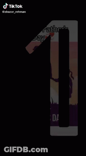 A Happy Father 'S Day Greeting With A Silhouette Of A Man And Two Children GIF