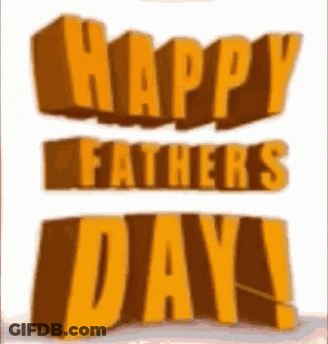 A Happy Fathers Day Greeting Card With 3D Letters GIF