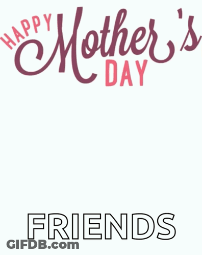 A Happy Mother 'S Day Greeting Card With A Bouquet Of Pink Flowers GIF