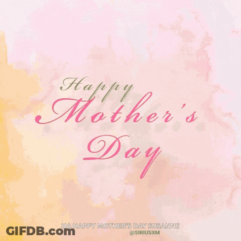 A Happy Mother 'S Day Greeting Card With Flowers On It GIF