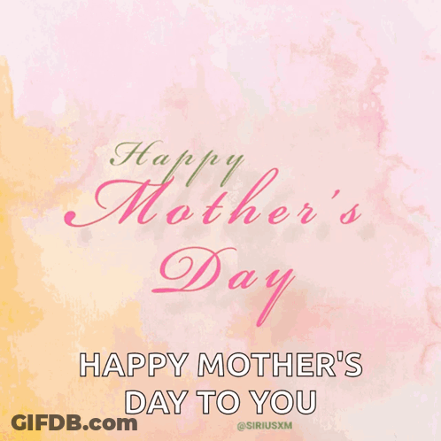 A Happy Mother 'S Day Greeting Card With Pink Flowers GIF