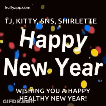 A Happy New Year Wishing You A Happy Healthy New Year GIF