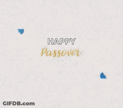 A Happy Passover Greeting Card With Flowers And A Blue Star GIF