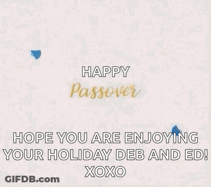 A Happy Passover Greeting Card With Flowers And A Star Of David GIF