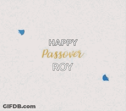 A Happy Passover Roy Greeting Card With A Star Of David Surrounded By Flowers GIF