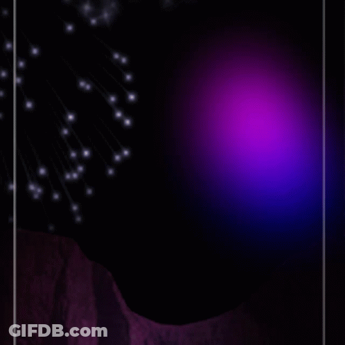 A Happy Sobriety Birthday Greeting Card With Purple Lights GIF
