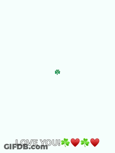 A Happy St. Patrick 'S Day Card With A Green Clover GIF