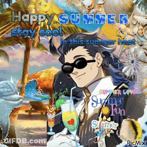A Happy Summer Stay Cool In This Summer Heat GIF