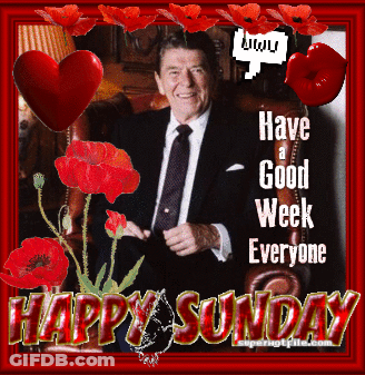 A Happy Sunday Greeting Card With A Man In A Suit And Tie GIF