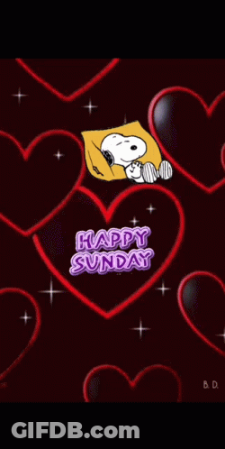 A Happy Sunday Weekend Greeting With Snoopy Sleeping On A Pillow GIF