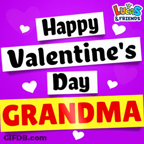 A Happy Valentine 'S Day Card For Grandma GIF