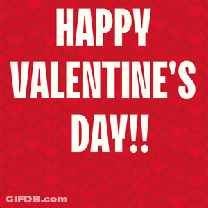 A Happy Valentine 'S Day Card With A Penguin Holding A Heart GIF