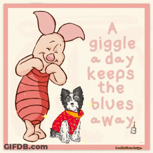 A Happy Wednesday Giggle A Day Keeps The Blues Away Poster GIF