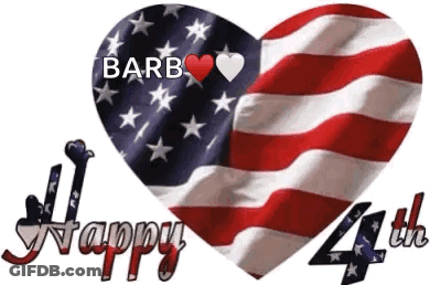 A Heart Shaped American Flag With The Words Happy 4Th GIF