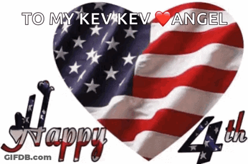 A Heart Shaped American Flag With The Words Happy 4Th GIF