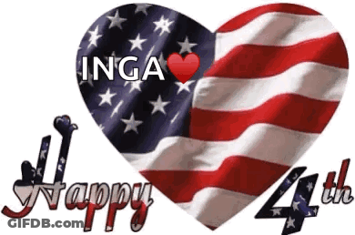 A Heart Shaped American Flag With The Words Inga Happy 4Th On It GIF