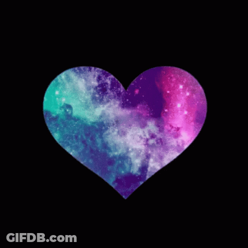 A Heart With A Galaxy In The Background GIF