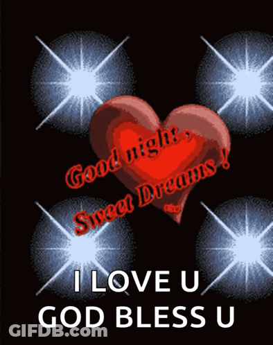 A Heart With The Words Good Night Sweet Dreams Written On It GIF