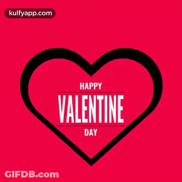 A Heart With The Words Happy Valentine Day On It GIF