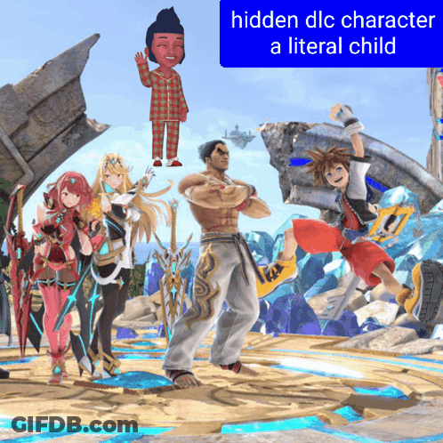 A Hidden Dlc Character Is A Literal Child In A Video Game Scene GIF