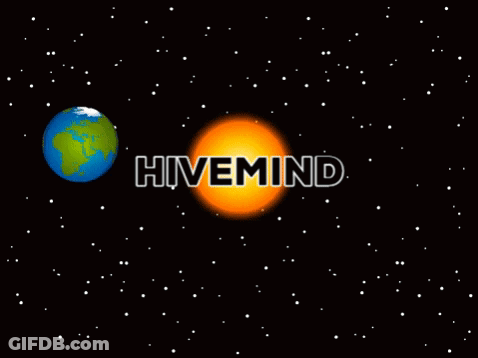 A Hivemind Logo With A Globe In The Center GIF