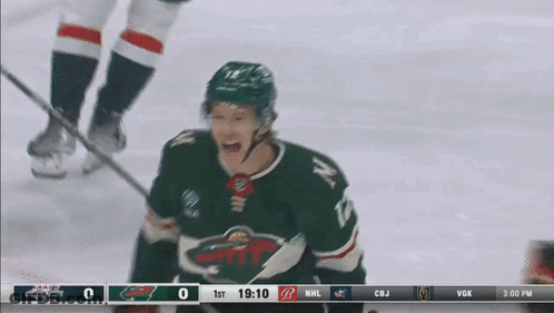 A Hockey Game Is Being Played And The Score Is 0 To 0 GIF
