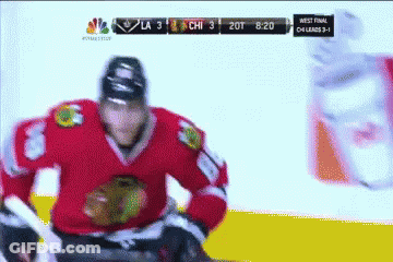 A Hockey Game Is Being Played And The Score Is 3 To 2 GIF