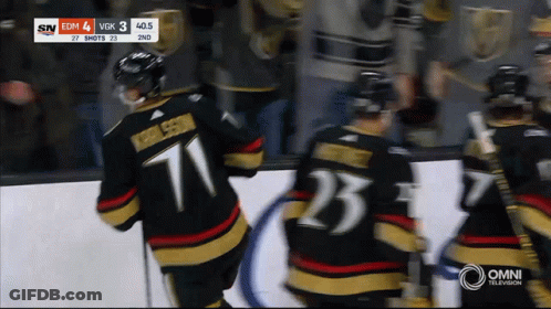 A Hockey Game Is Being Played And The Score Is 3 To 2 GIF