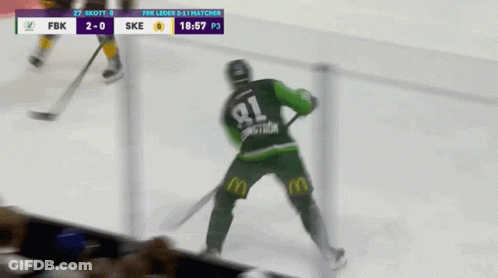 A Hockey Game Is Being Played Between Ske And Fbk GIF