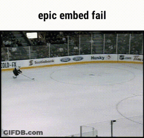 A Hockey Game Is Being Played In A Stadium With The Words Epic Embed Fail Above It GIF