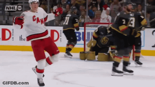 A Hockey Game Is Being Played In Las Vegas Sponsored By Nhl Tnt GIF