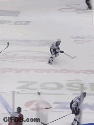 A Hockey Game Is Being Played On A Ice Rink With Advertisements For Bdo And Global Assistance GIF
