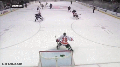 A Hockey Game Is Being Played On A Msg Channel GIF